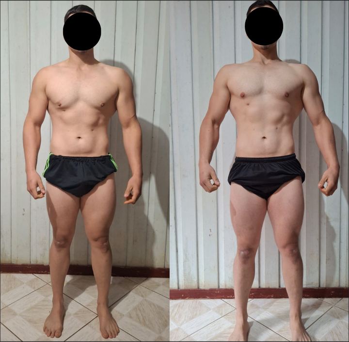 Antes e depois de aluno da PR Team