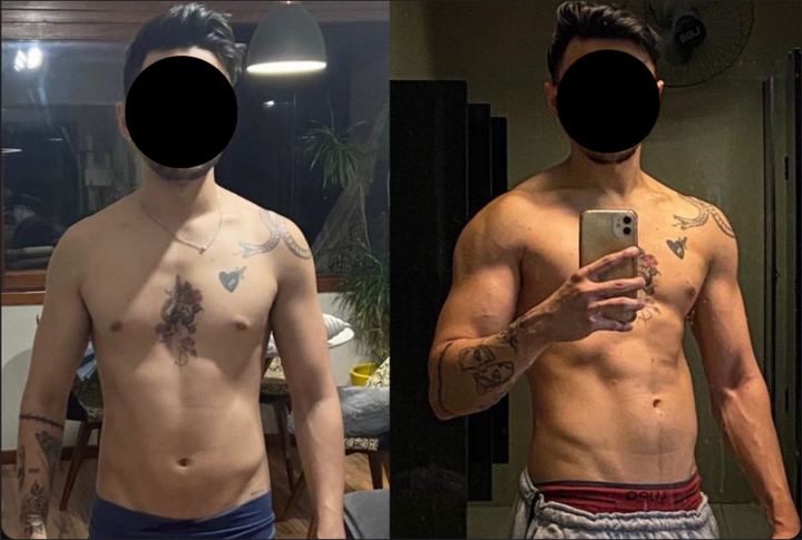 Antes e depois de aluno da PR Team