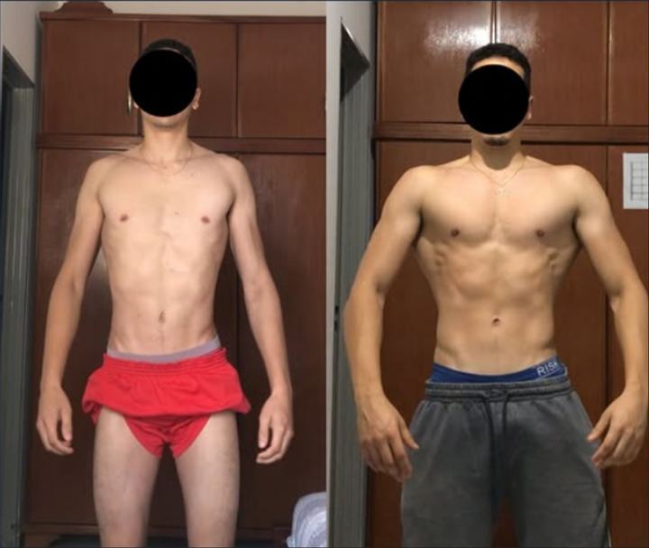 Antes e depois de aluno da PR Team