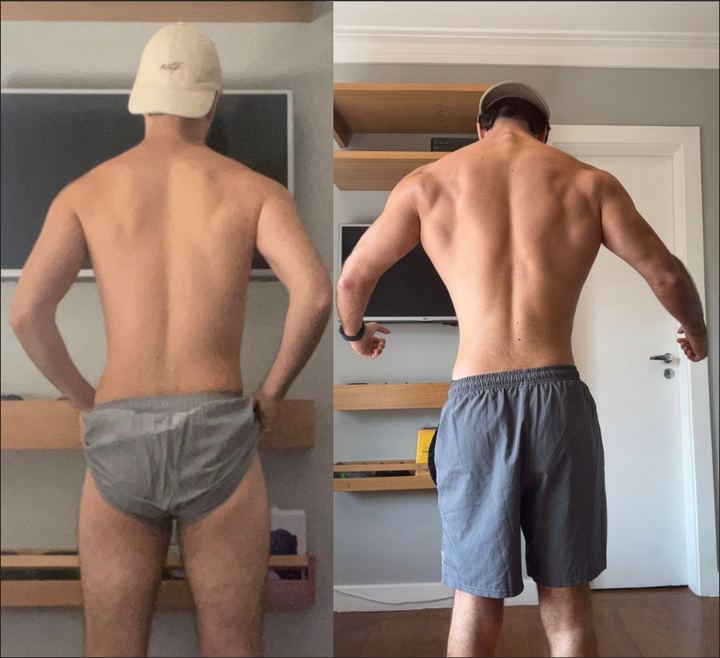 Antes e depois de aluno da PR Team