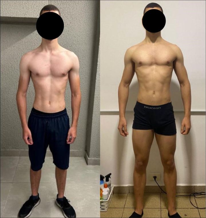 Antes e depois de aluno da PR Team